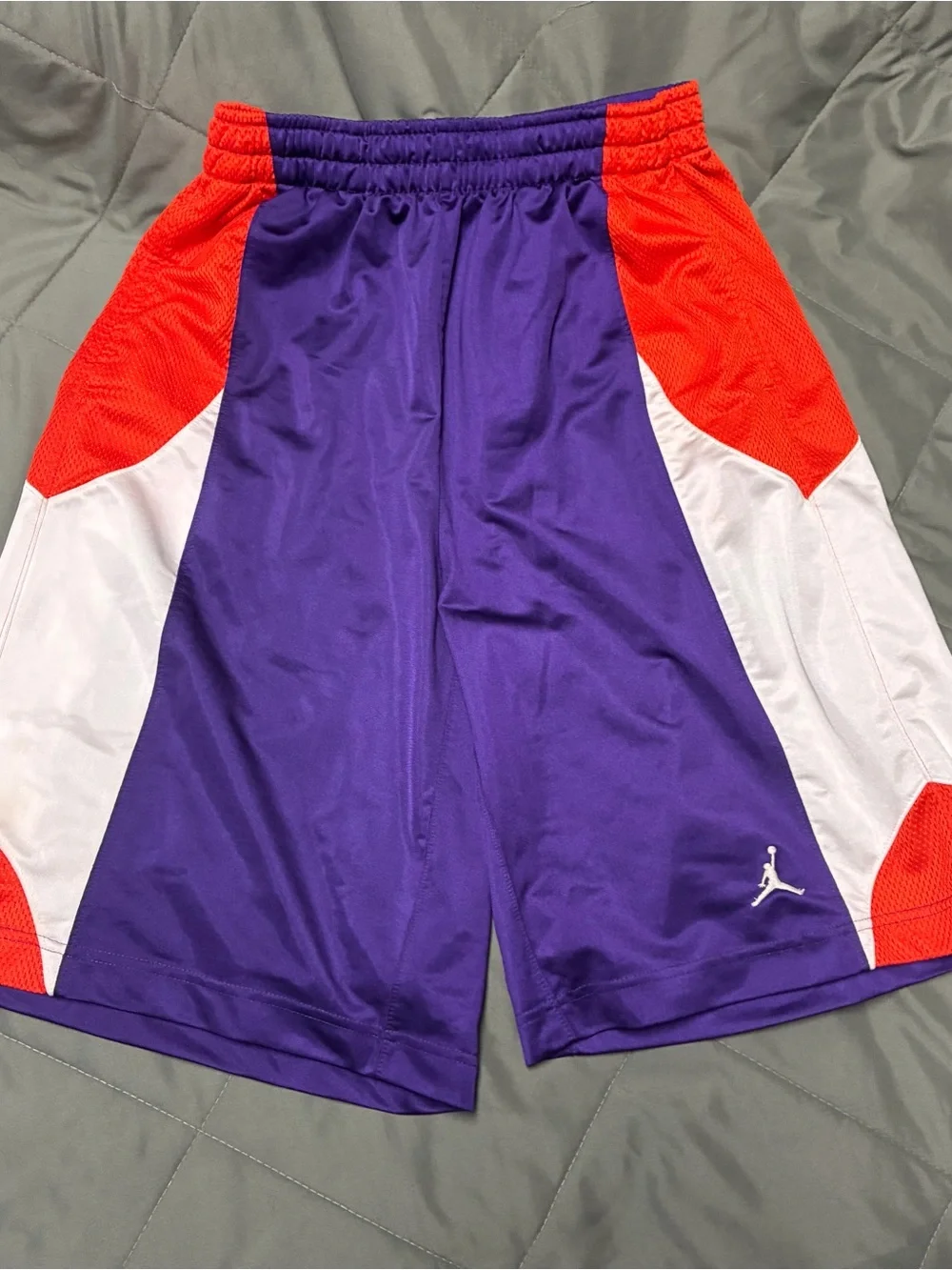 Jordan Brand Basketball Shorts 2-Pair Lot Purple Orange & White Purple Men’s M/L